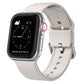 Light gray silicone watch band with pin buckle and perforated strap for Apple Watch