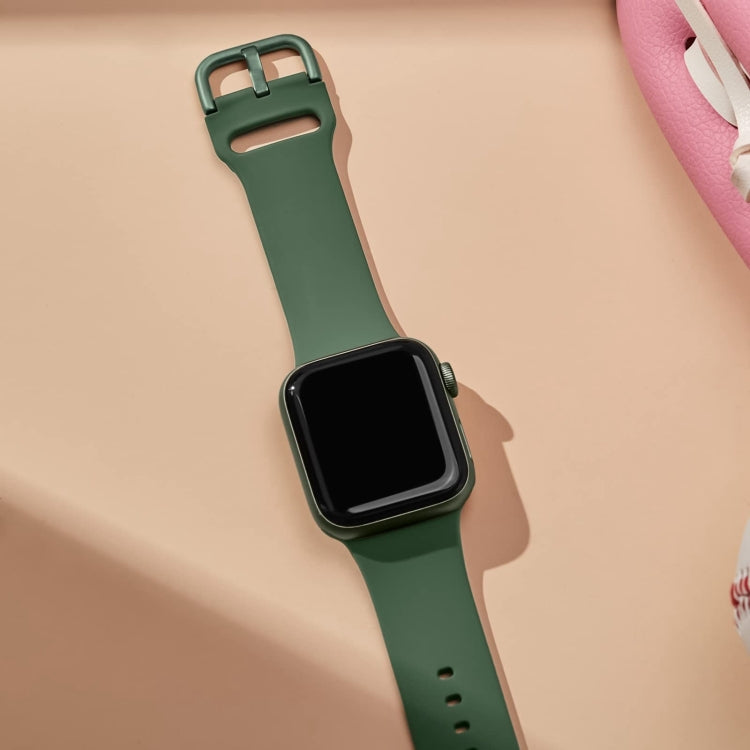 Pin Buckle Silicone Watch Band, For Apple Watch Series 9 41mm, For Apple Watch Ultra 49mm, For Apple Watch Series 8 41mm