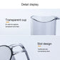 Transparent acrylic cup with toothbrush slot and side handle