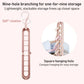 Slim nine-hole hanging organizer with rotating hook, pink frame