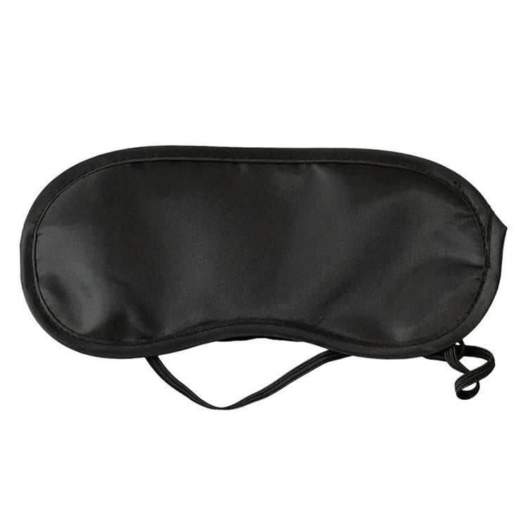 Black eye protection sleep mask with adjustable tie straps