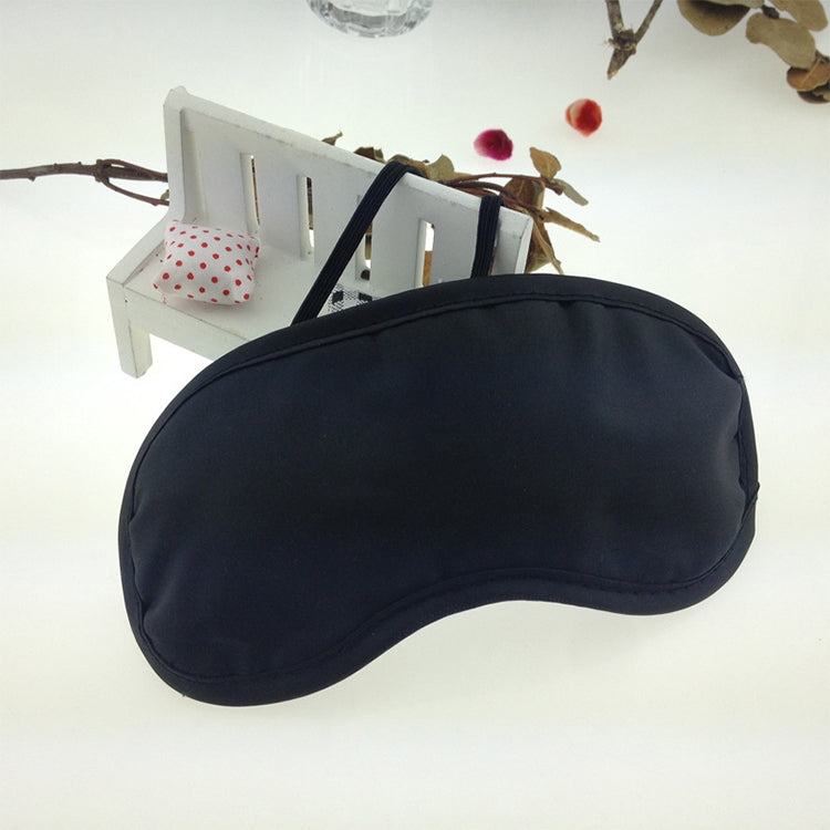 Navy eye protection sleep mask with curved padded coverage and tie straps