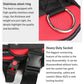 Red fabric dog chest strap harness with stainless steel ring and heavy-duty socket