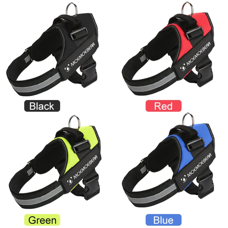 Dog anti-sprint chest carrier harness in black, red, green, and blue variants