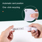 Automatic waist measurement ruler held by hands, with sliding white base and scale