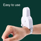 White waist measurement ruler with curved bracket and visible measurement markings