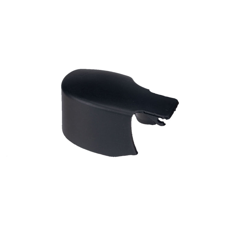 Rear wiper arm cap, black plastic with curved shape and attachment slot