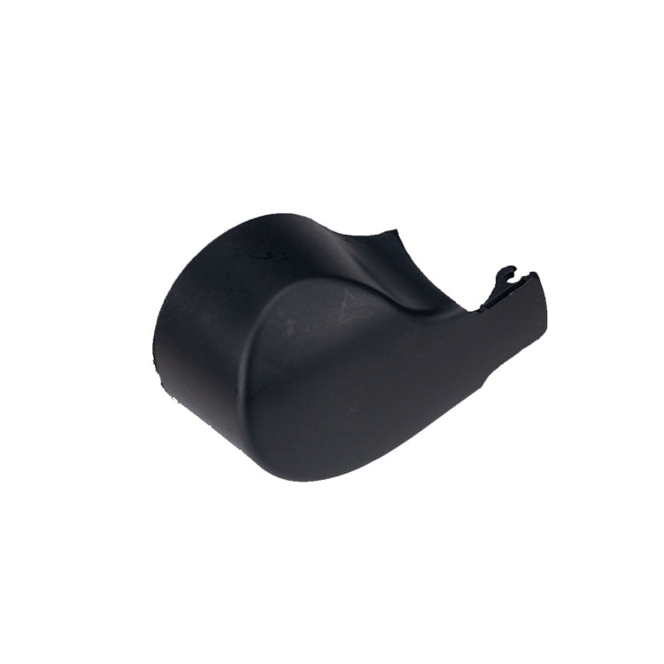 Rear wiper arm cap, black plastic curved cover with mounting notch