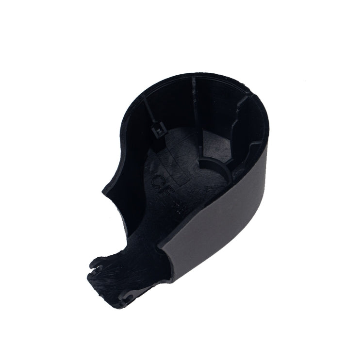 Rear wiper arm cap, black plastic interior mounting cavity