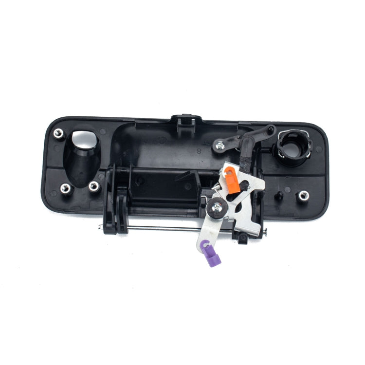 Car tailgate handle housing with internal latch mechanism and wiring connector