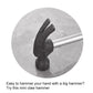 Mini claw hammer metal claw head close-up