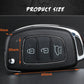 Black folding key shell with 3 remote buttons, chrome trim