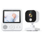 Wireless baby video monitor set with white parent unit and black night-vision camera