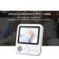 Wireless baby video monitor with white parent unit, built-in speaker, night vision
