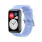 Silicone watch band with silver steel buckle, light blue