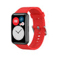 Silicone watch strap with silver steel buckle, red for smartwatch