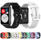 Silicone watch straps set with silver steel buckles, multiple colors for smartwatch