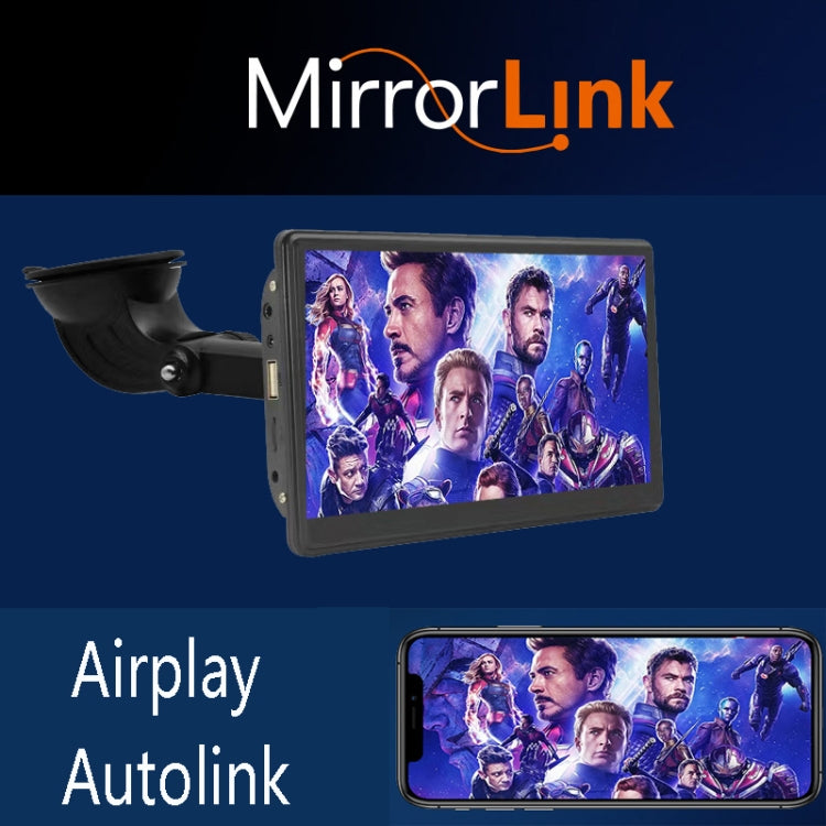7-inch portable car smart screen with wireless projection display and dashboard mount