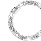 Silver rhinestone circular border sticker detail, sparkling ring around blank center