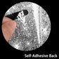 Self-adhesive rhinestone circle decal backing with cut line