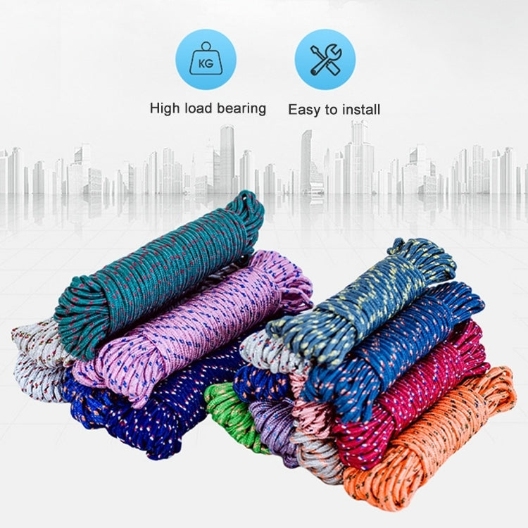 Thick nylon hanging rope bundle, teal purple blue orange and gray multicolor coils
