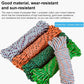 Thick nylon rope bundle, speckled gray, orange, green and white coils