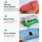 Anti-slip woven nylon rope, tightly bound coils with red and orange stripes