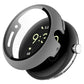 Grey PC integrated watch protective case with clear tempered screen film overlay