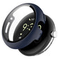 Midnight blue integrated protective watch case with clear tempered screen film overlay