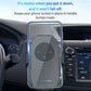 Wireless phone holder mounted in car dash with illuminated charging ring