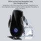Black wireless car phone holder with LED charging light and cooling design