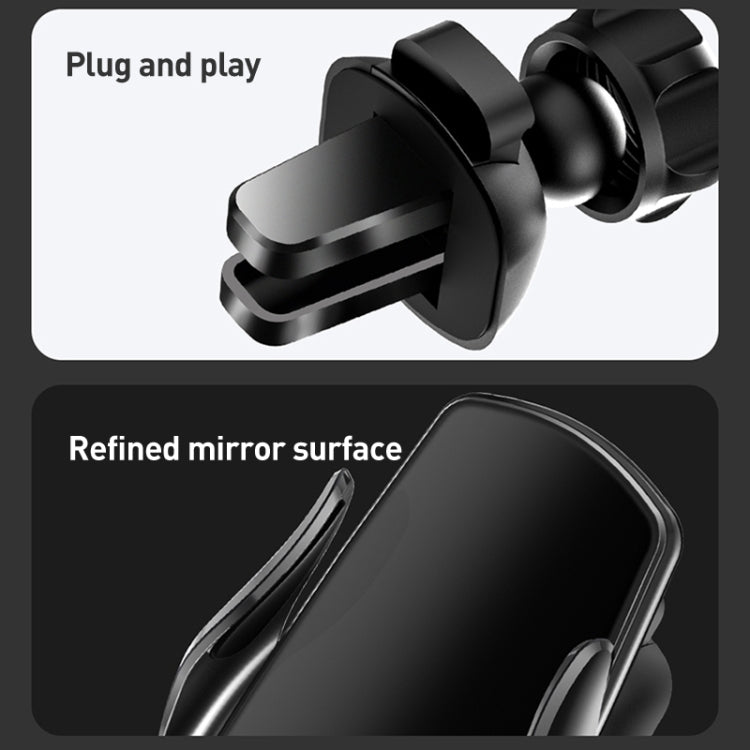 Black car air vent wireless fast charging phone holder with infrared induction mount