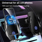 Black wireless charging car air vent phone holder with clamped phone and LED