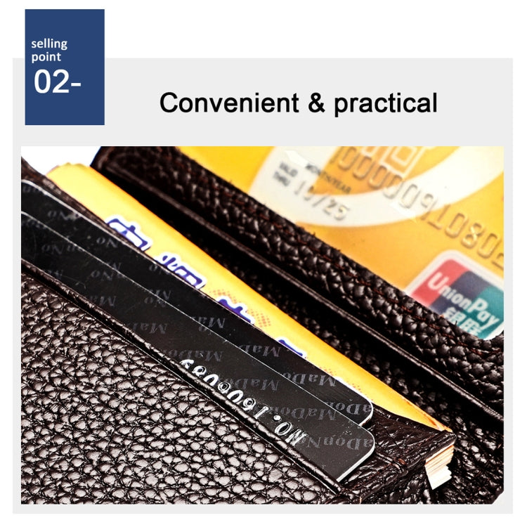 Close-up of RFID card holder card slot edge with cards inside