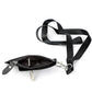 Black RFID card holder with zipper pocket, key-ring clasp, and crossbody strap