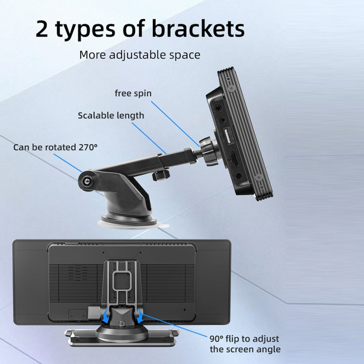 Car MP5 player mounting brackets with swivel and 90° screen flip