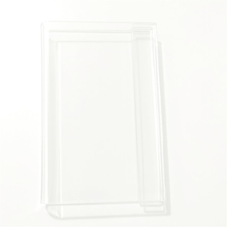 Transparent empty flat storage bag holder tray with molded side rails