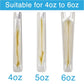 Set of clear vertical storage bag holders for 4oz, 5oz, and 6oz pouches