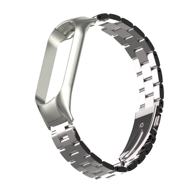 Double Spring Solid Three Stainless Steel Solid Color Strap, For Xiaomi Mi Band 5