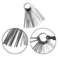 Small metal file set on keyring with multiple thin pointed tips