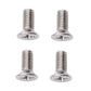 Brake rotor fixing screws, flat head cross-drive, threaded shanks, silver, 4-pack