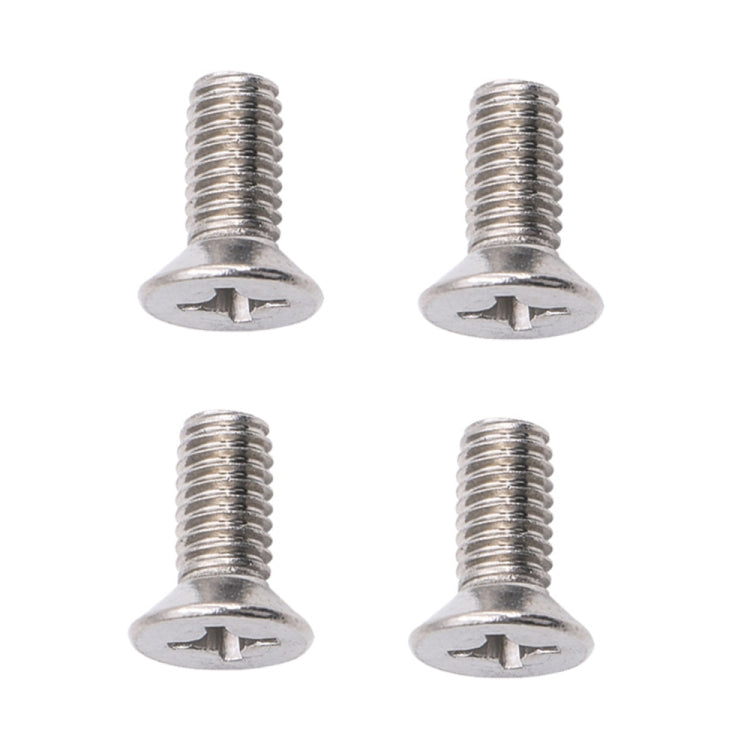 Brake rotor fixing screws, flat head cross-drive, threaded shanks, silver, 4-pack
