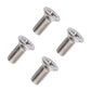 Set of four silver flat-head cross-drive brake disc rotor fixing screws