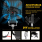 Adjustable swivel multi-LED auxiliary work light with heat-dissipation fins