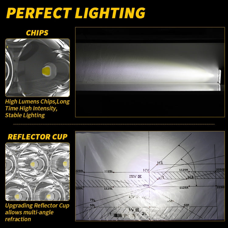 Multi-LED auxiliary light with reflective cup for a focused high-brightness beam