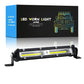 Black LED work light bar with two LED strips and front mounting bracket
