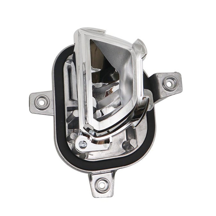 Right LED turn signal light module with chrome housing and black mounting base