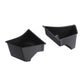 Pair of black car trunk side storage boxes without lids