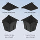 Left and right car trunk side storage boxes with flocked cover lids