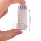 Clear acrylic wall-mount record display clip with size indicators